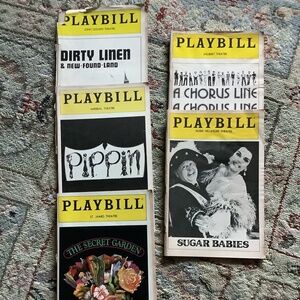 5 PlayBills Broadway shows